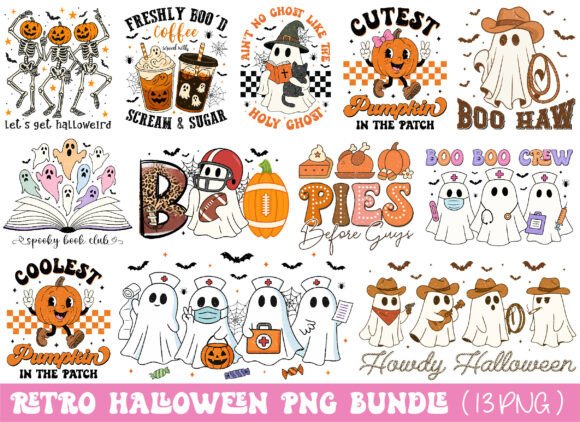 Download Retro Halloween PNG Bundle, Spooky PNGs - Retro halloween png Collection