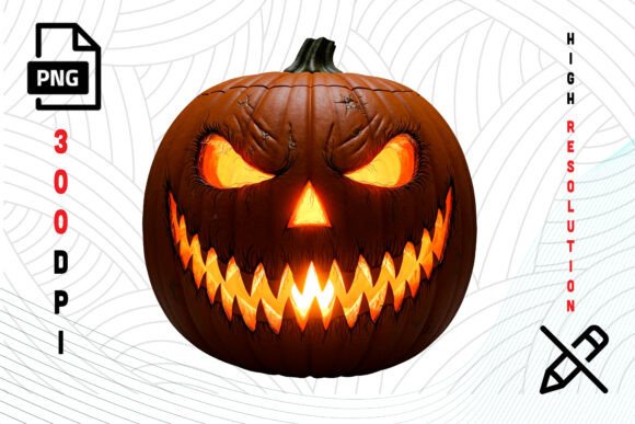 Download Evil Glowing Halloween Pumpkin PNG - Glow Collection