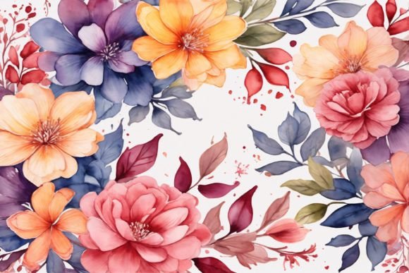 Download Watercolor Flower Background - Watercolor flower background Collection
