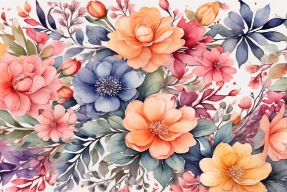 Download Watercolor Flower Background - Watercolor flower background Collection