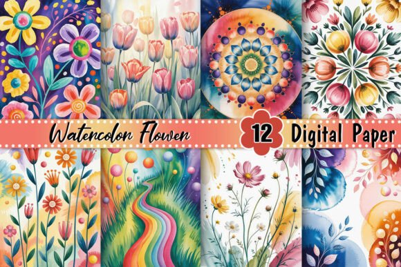 Download Watercolor Flower Background - Watercolor flower background Collection
