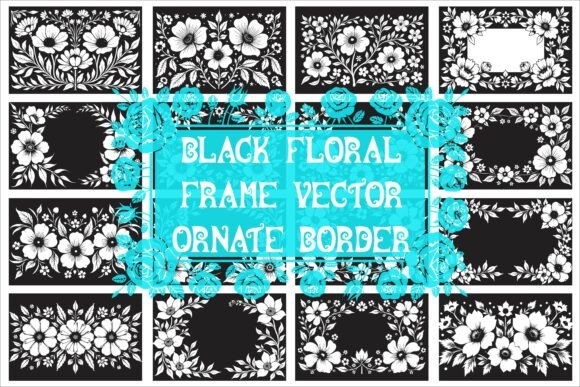 Download Elegant Laser Cut Black and White Floral - Premium Bundle