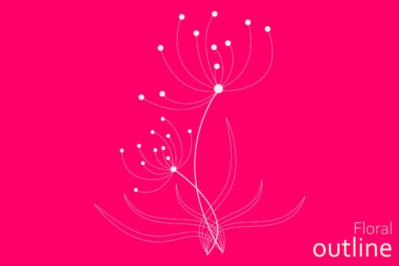 Download Floral Outline Sketch Art SVG Cut File - Cut file Collection