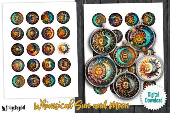 Download Whimsical Sun and Moon Printable Images - Moon printable Collection