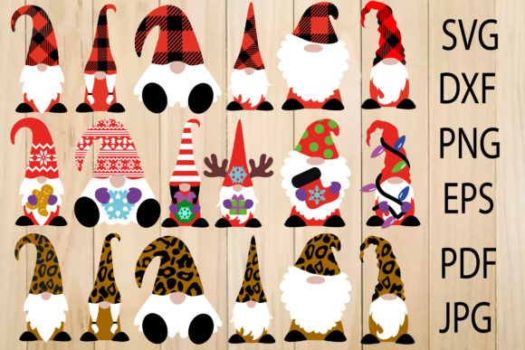 Download Cute Christmas Gnomes, Gnome Cut File - Cut file Collection