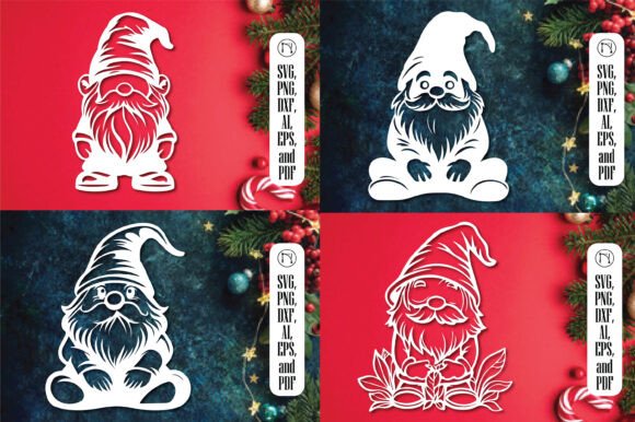 Download Paper Cut Gnome SVG Cut File Bundle - Cut file Collection